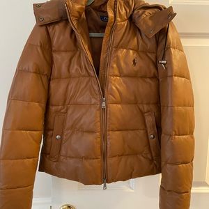 Ralph Lauren leather puffer